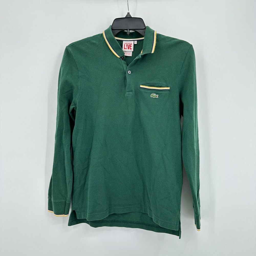 Lacoste L!VE‎ Polo Shirt Size 3 Small Youth Juniors Green School Preppy Luxury
